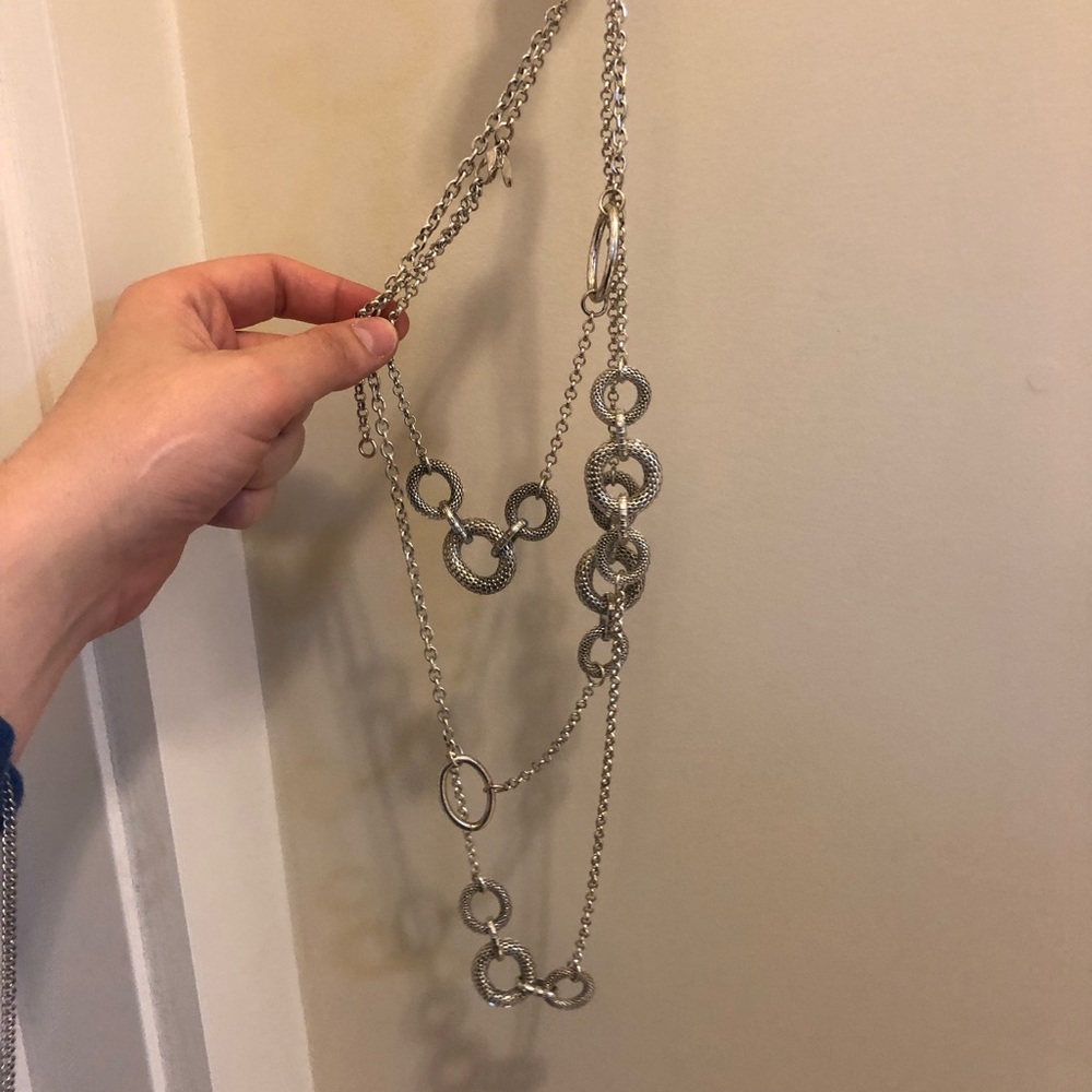 Long Silver Necklace